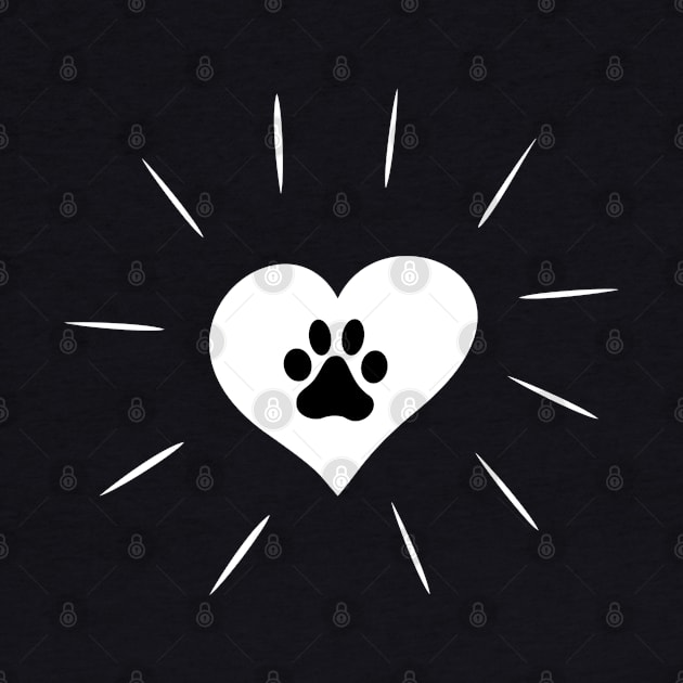 Heart with paw print by RubyCollection